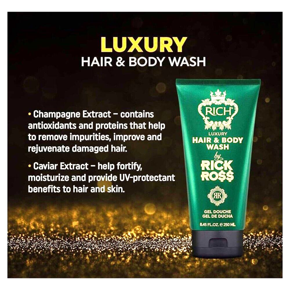 NEW Discontinued Rick Ross Rich Luxury Hair & Body Wash 8oz SEALED Caviar Extrac